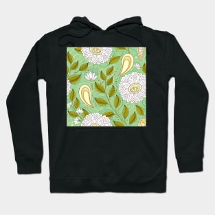 Print with Abstract Flowers Hoodie